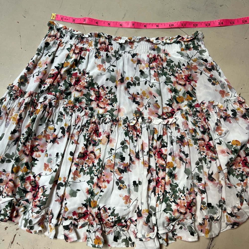 BB Dakota by Steve Madden Cream Bubble Mini Skirt